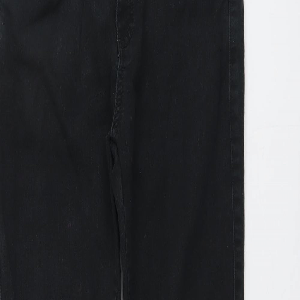 Per Una Womens Black Cotton Skinny Jeans Size 10 L31 in Regular Button