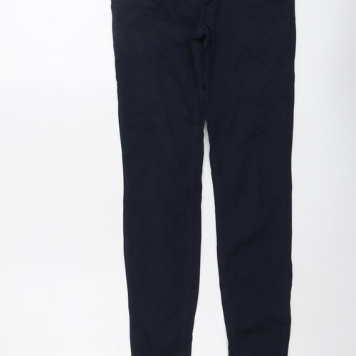 Zara Womens Blue Cotton Skinny Jeans Size 8 L30 in Regular Button
