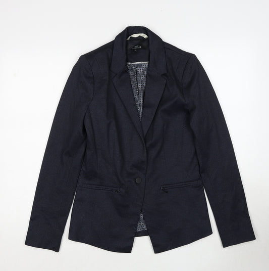 NEXT Womens Black Polyester Jacket Suit Jacket Size 6