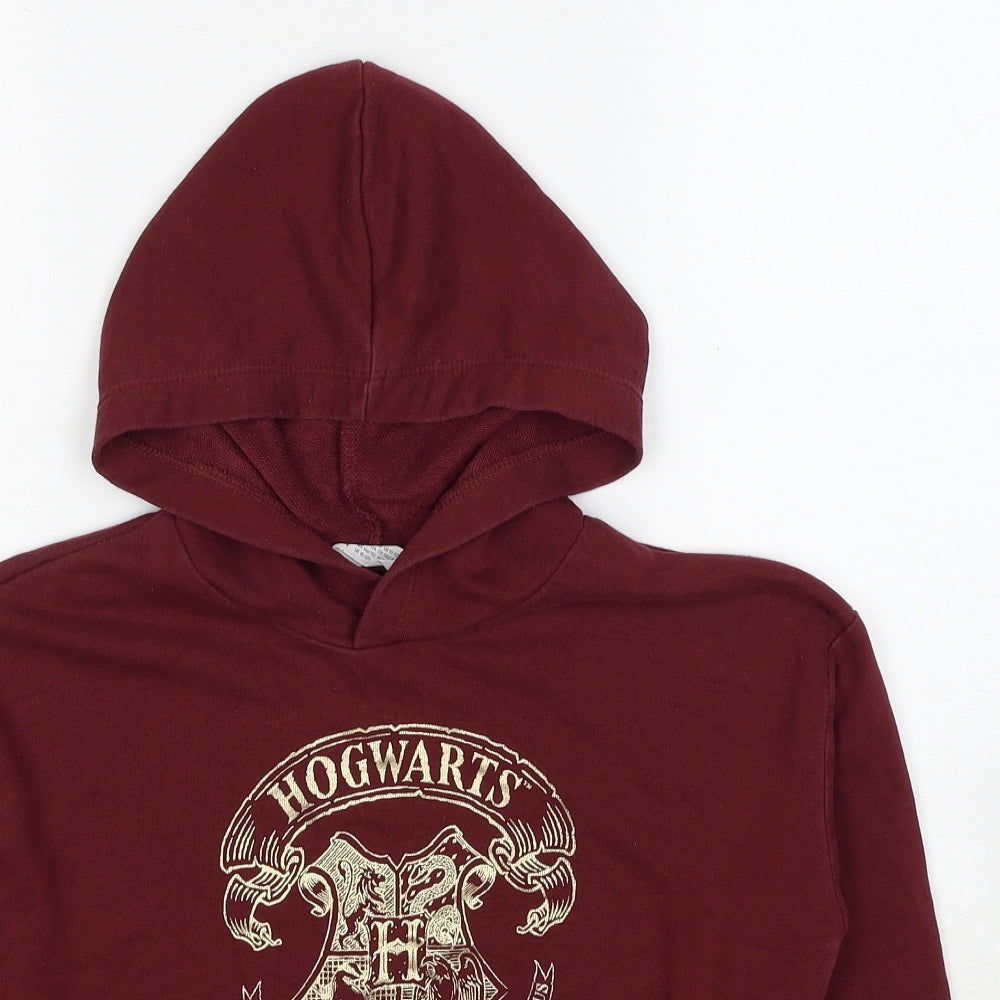 H&M Girls Red Cotton Pullover Hoodie Size 10-11 Years Pullover - Age 10-12 Years Harry Potter Hogwarts