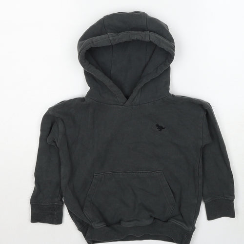 NEXT Boys Grey Cotton Pullover Hoodie Size 4-5 Years Pullover