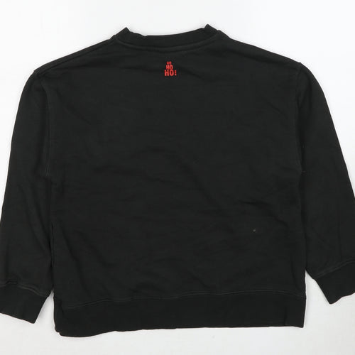 Zara Boys Black Cotton Pullover Sweatshirt Size 11-12 Years Pullover
