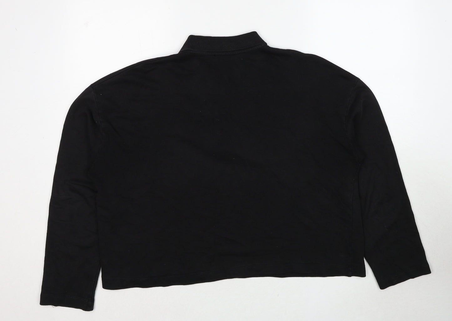 Zara Womens Black Cotton Pullover Sweatshirt Size M Pullover