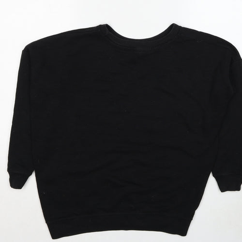 New Look Womens Black Polyester Pullover Sweatshirt Size 10 Pullover - Nothing to Wear