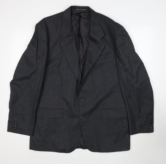 The Label Mens Grey Wool Jacket Suit Jacket Size 42 Regular