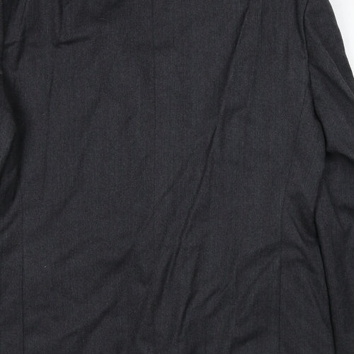 The Label Mens Grey Wool Jacket Suit Jacket Size 42 Regular