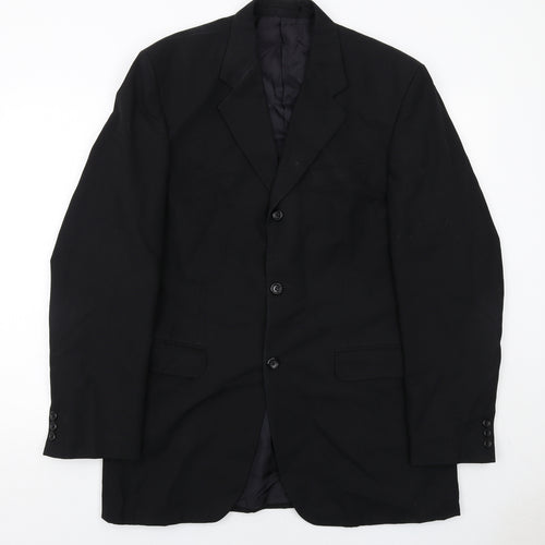 Jonathan Adams Mens Black Polyester Jacket Suit Jacket Size 40 Regular