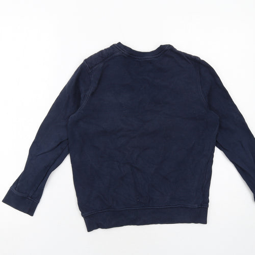 Marks and Spencer Boys Blue Cotton Pullover Sweatshirt Size 9-10 Years Pullover
