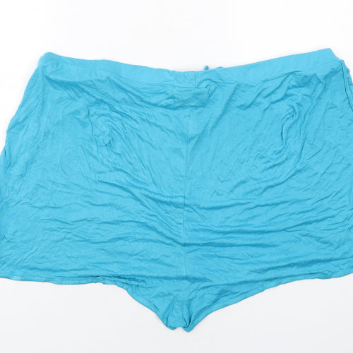 Be You Womens Blue Viscose Hot Pants Shorts Size 24 Regular Drawstring