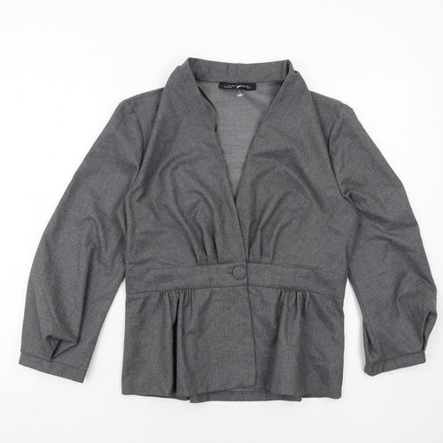 Zara Womens Grey Jacket Size S Button