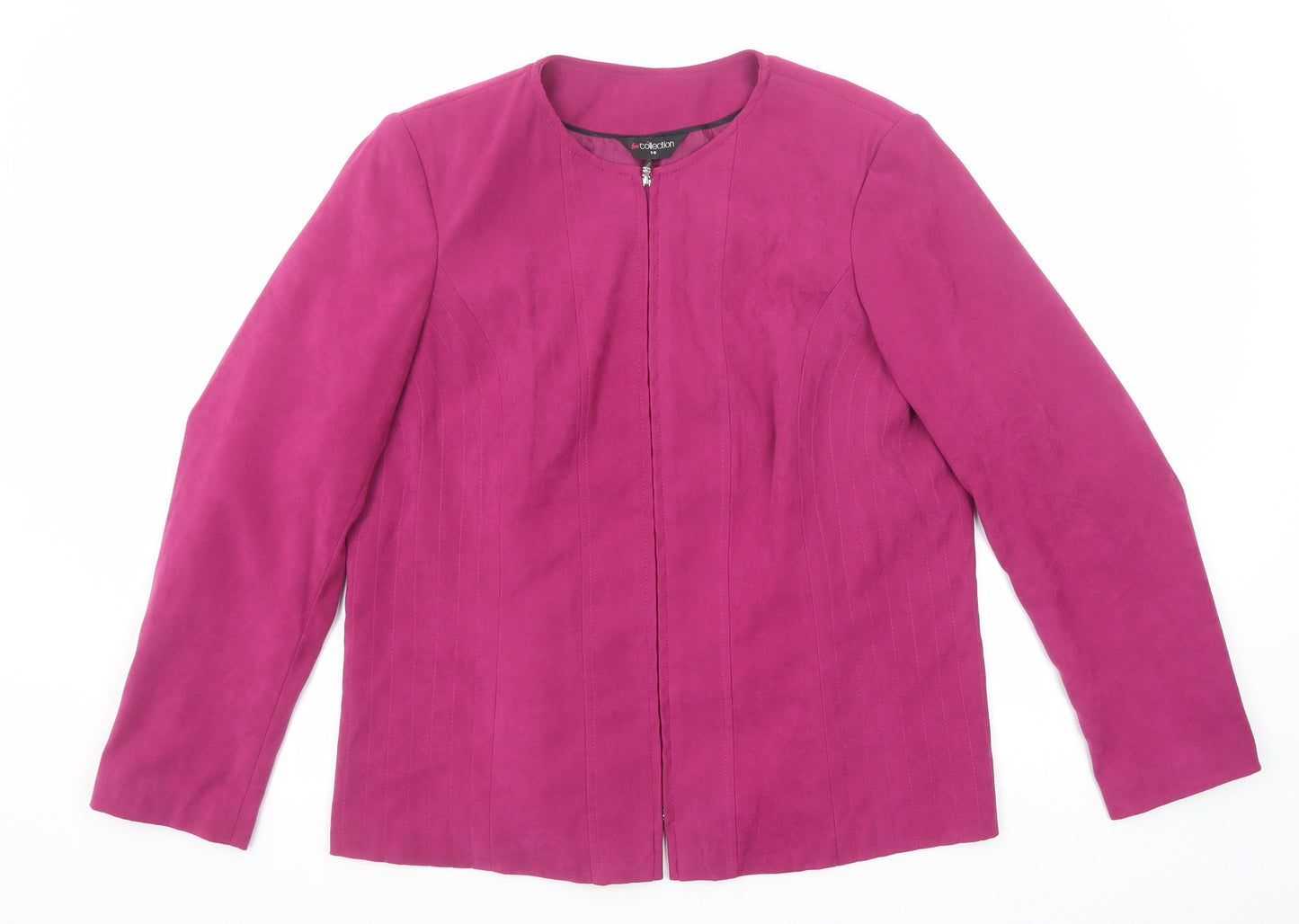Bonmarché Womens Pink Jacket Size 18 Zip