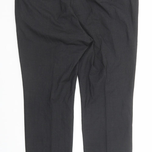 Meyer Mens Grey Polyester Dress Pants Trousers Size 44 in L30 in Regular Zip