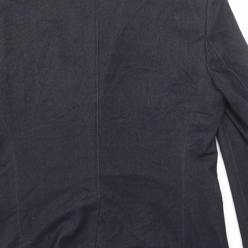 Cavani Mens Black Cotton Jacket Suit Jacket Size 40 Regular
