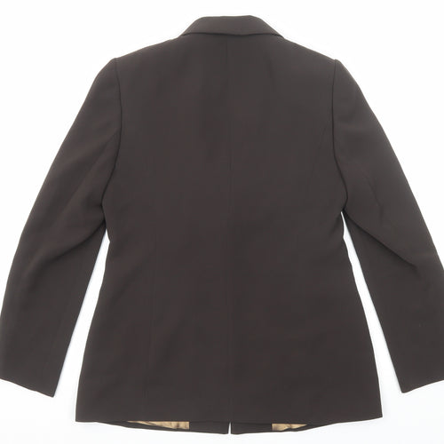 Principles Womens Brown Polyester Jacket Blazer Size 12