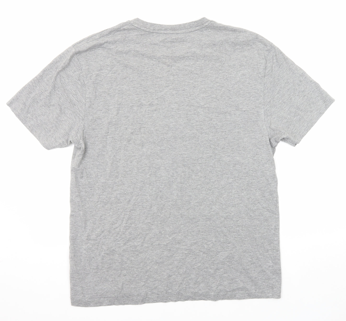 Sand Stone Mens Grey Cotton T-Shirt Size L Round Neck