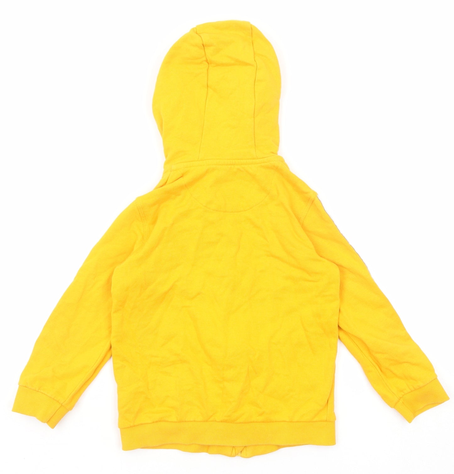 Mothercare Boys Yellow Cotton Full Zip Hoodie Size 5-6 Years Zip