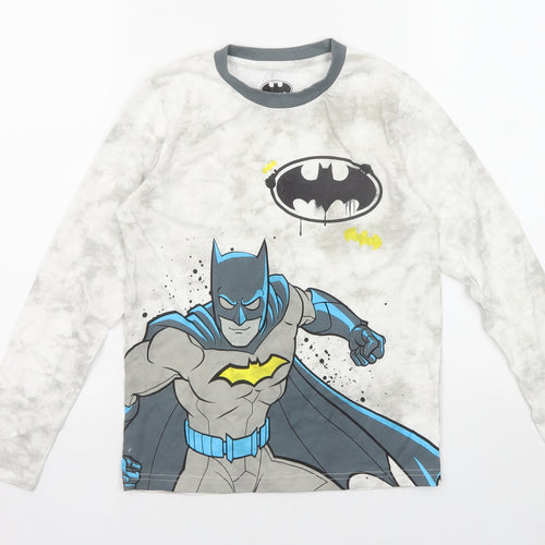 Batman Boys Multicoloured Cotton Basic T-Shirt Size 9-10 Years Round Neck Pullover
