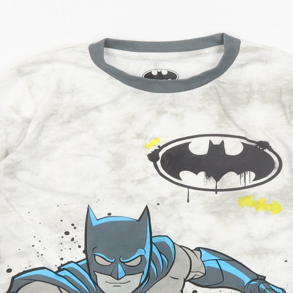 Batman Boys Multicoloured Cotton Basic T-Shirt Size 9-10 Years Round Neck Pullover