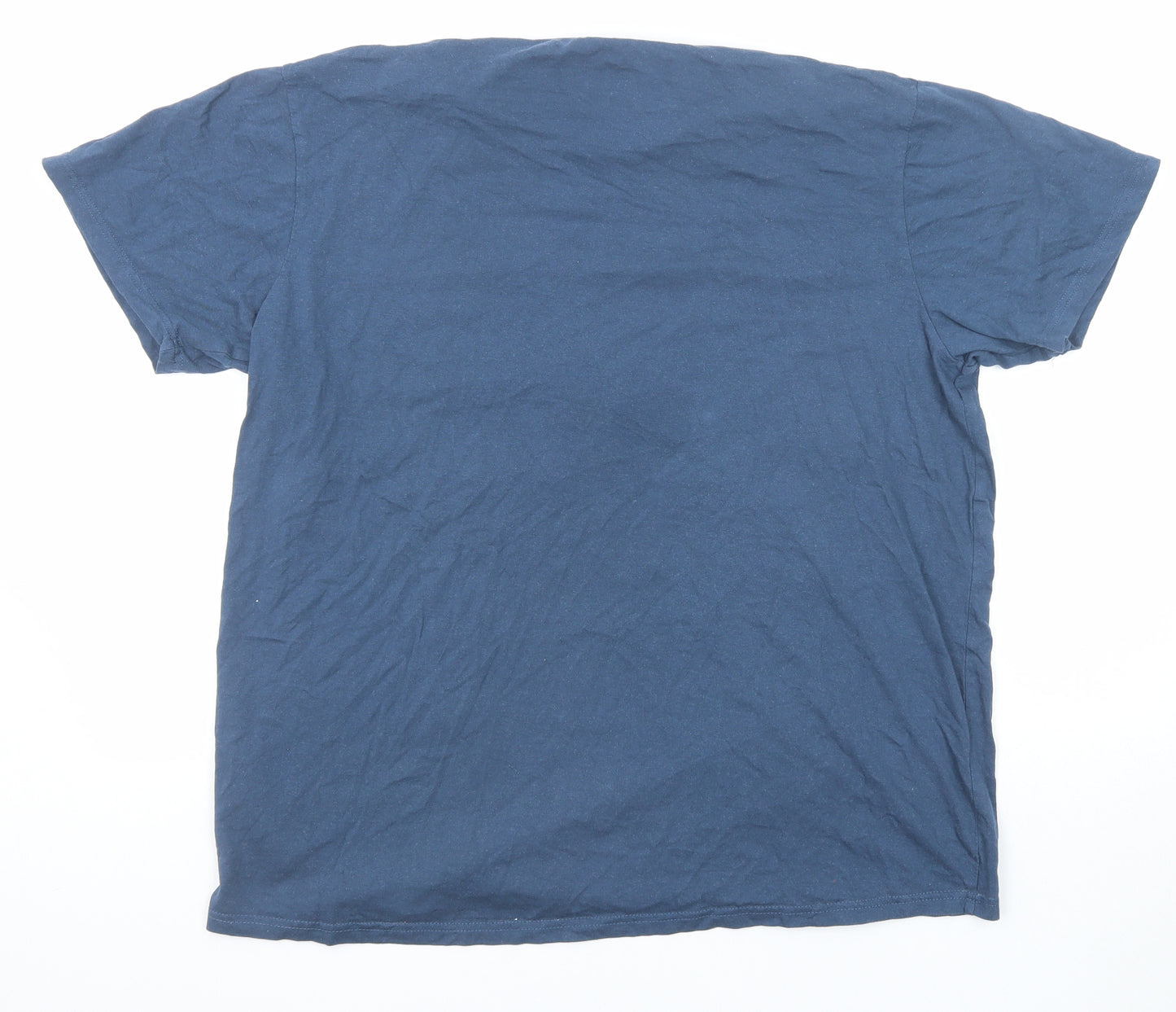 Sth Shore Mens Blue Cotton T-Shirt Size XL Round Neck - LA Motors Co