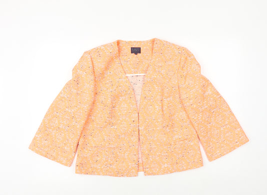 Marks and Spencer Womens Orange Geometric Jacket Blazer Size 12