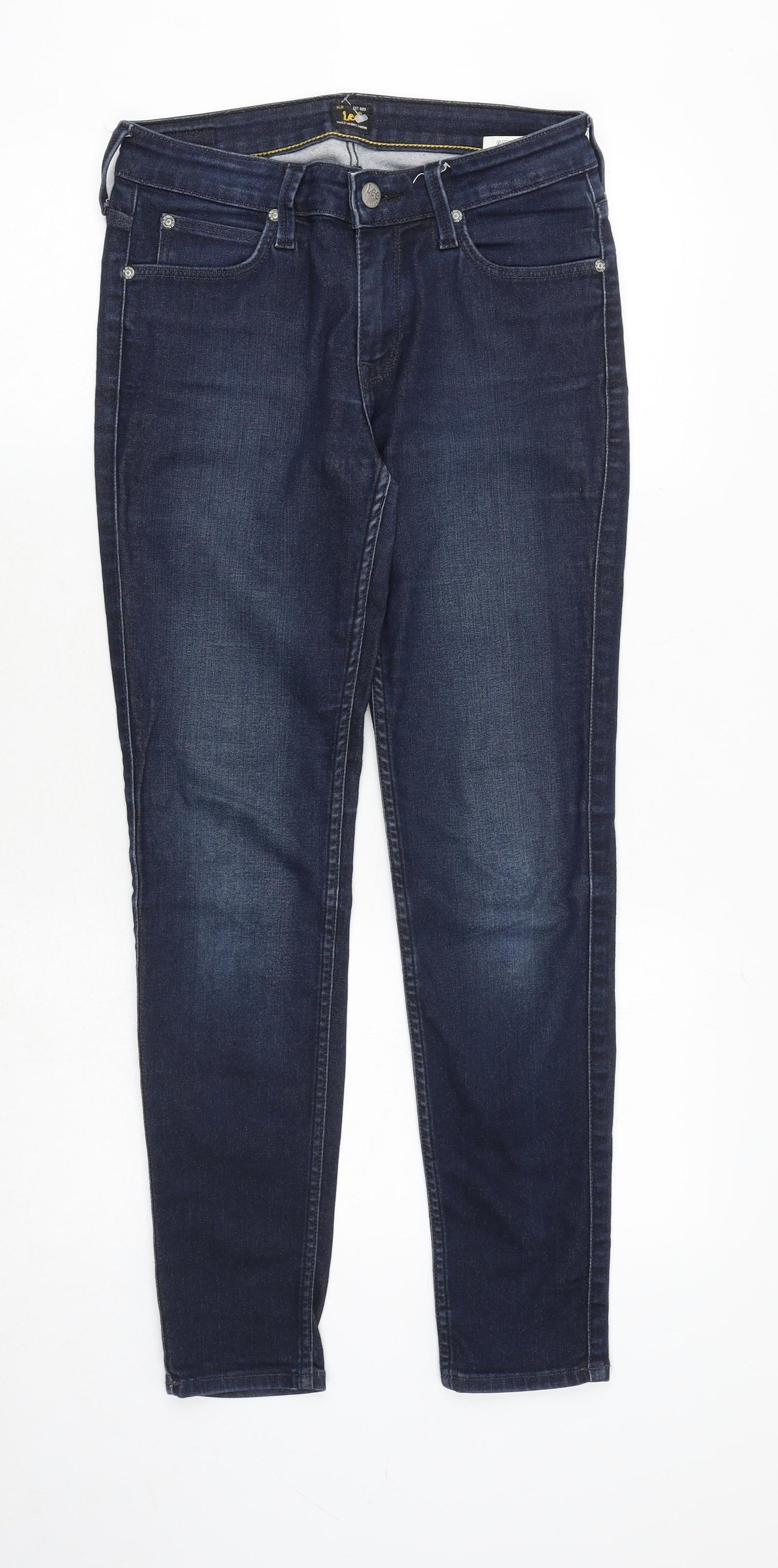 Lee Womens Blue Polyester Skinny Jeans Size 30 in Regular Zip