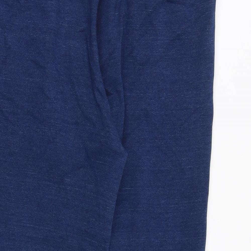 Marks and Spencer Womens Blue Polyester Trousers Size 14 Regular Drawstring