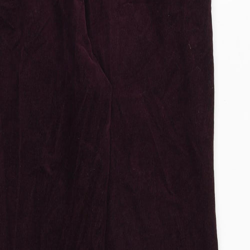 Marks and Spencer Womens Purple Polyester Trousers Size 10 Regular