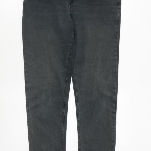Denim 24/7 Womens Grey Polyester Skinny Jeans Size 32 in Regular Zip