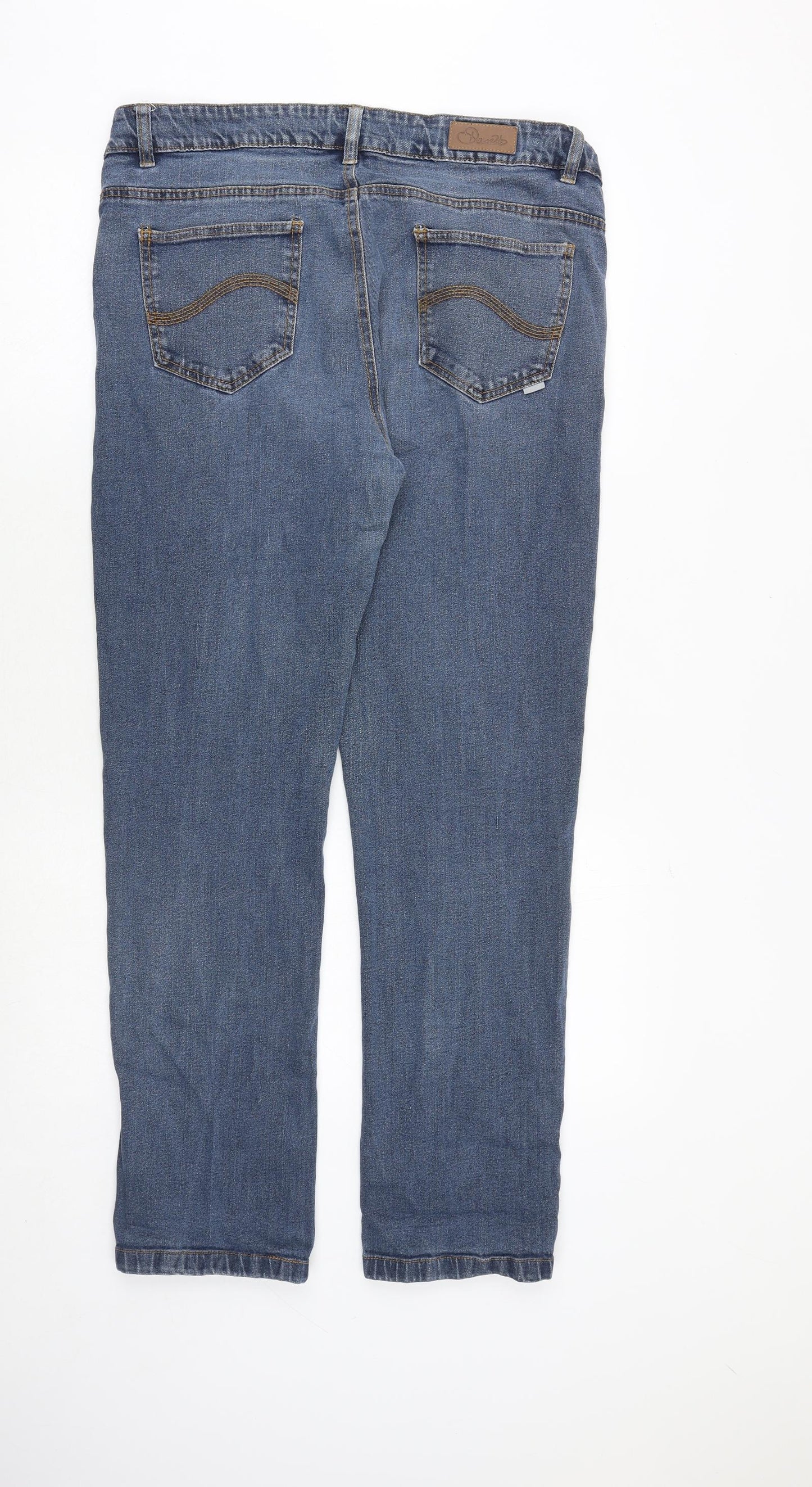 Dare 2B Womens Blue Polyester Straight Jeans Size 34 in Regular Zip