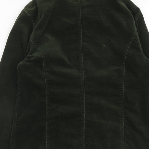 DASH Womens Green Jacket Size 12 Button