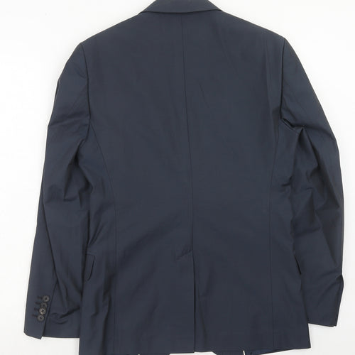 Reiss Mens Blue Cotton Jacket Suit Jacket Size 36 Regular