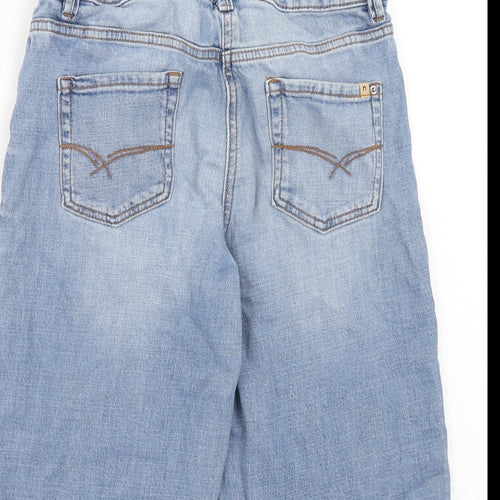 NEXT Womens Blue Cotton Bermuda Shorts Size 6 Regular Zip