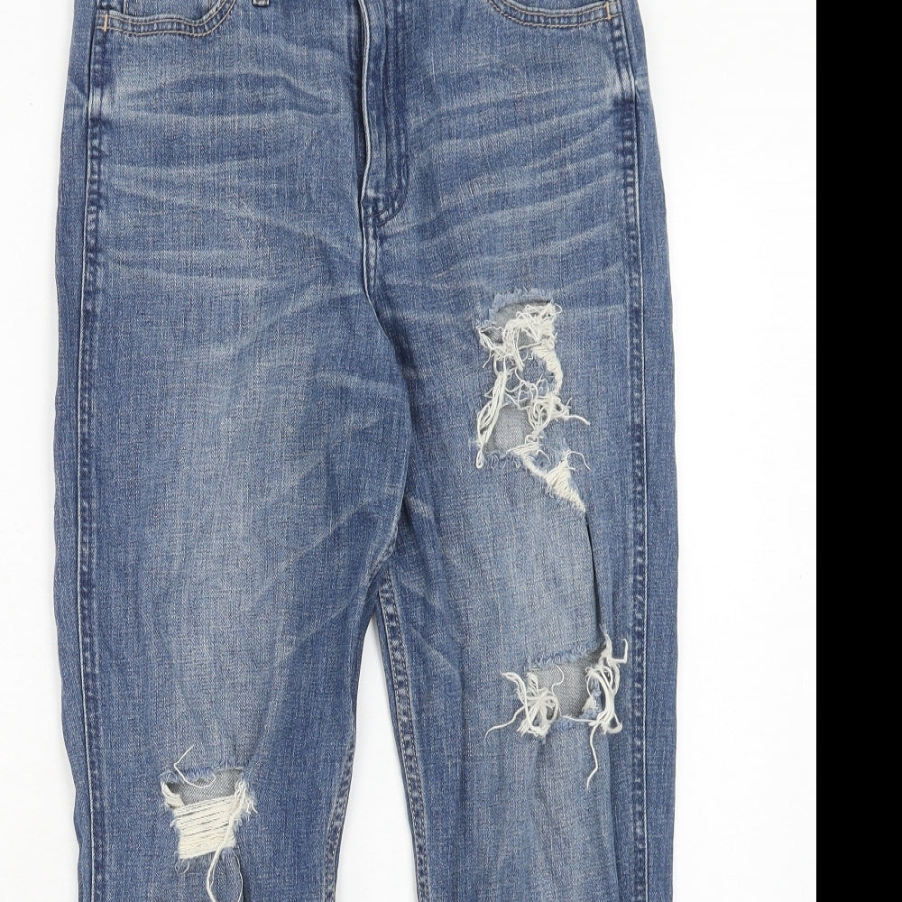 Hollister Womens Blue Cotton Straight Jeans Size 26 in Regular Zip