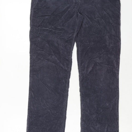 Gap Womens Blue Cotton Trousers Size 8 Regular Zip