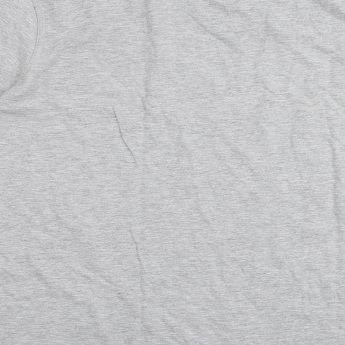 Slazenger Mens Grey Cotton T-Shirt Size XL V-Neck