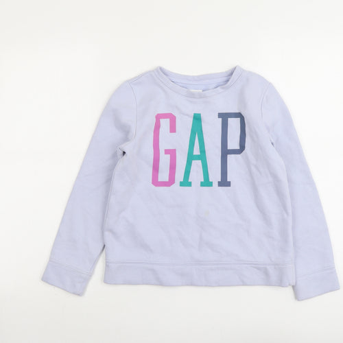 Gap Girls Blue Cotton Pullover Sweatshirt Size 10 Years Pullover