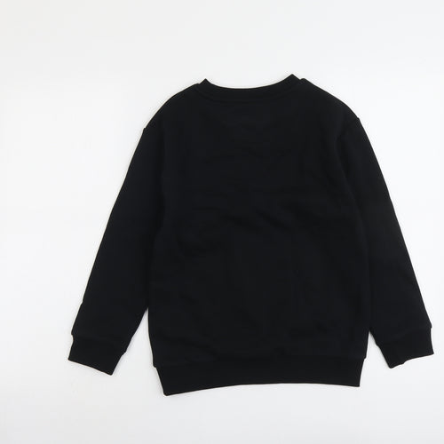 Marks and Spencer Boys Black Cotton Pullover Sweatshirt Size 9-10 Years Pullover - Stranger Things