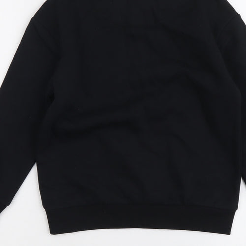Marks and Spencer Boys Black Cotton Pullover Sweatshirt Size 7-8 Years Pullover - Strangers Things