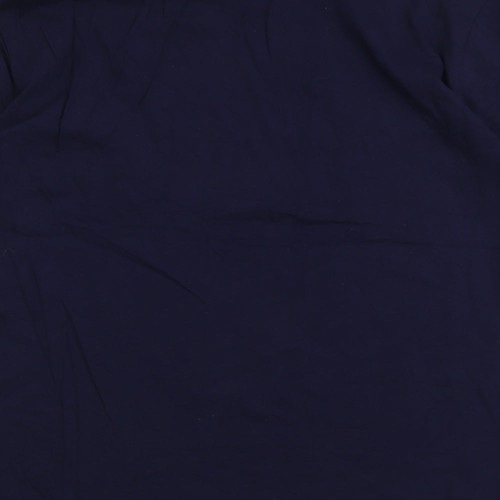 Slazenger Mens Blue Cotton T-Shirt Size M Round Neck