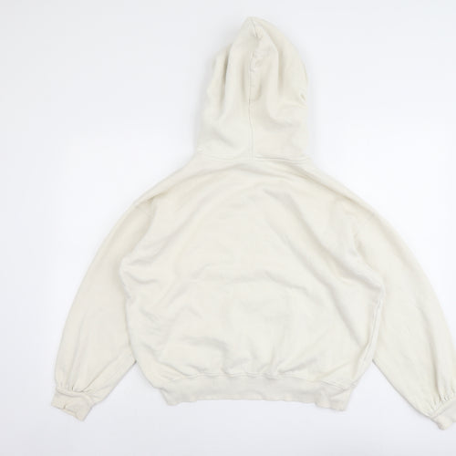 H&M Womens Beige Cotton Pullover Hoodie Size S Pullover