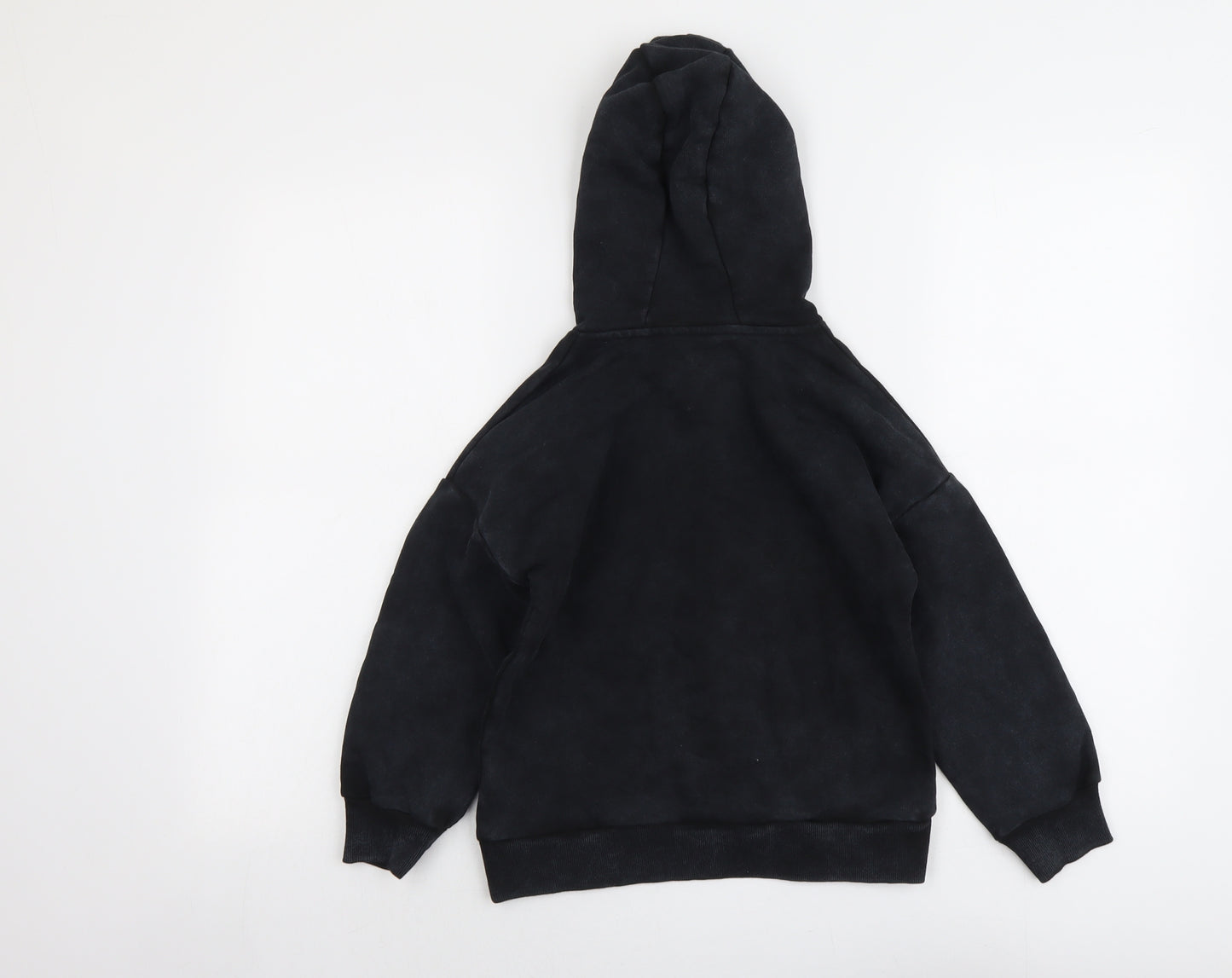 Marks and Spencer Boys Black Cotton Pullover Hoodie Size 7-8 Years Pullover - Strangers Things
