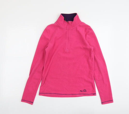 Peter Storm Womens Pink Polyester Pullover Sweatshirt Size 8 Zip