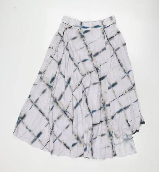Topshop Womens Purple Geometric Polyester Swing Skirt Size 8