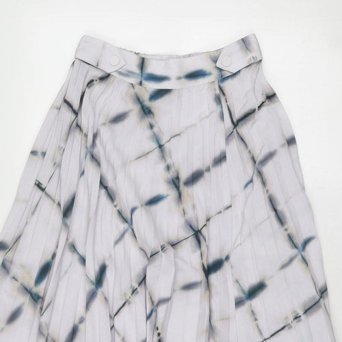 Topshop Womens Purple Geometric Polyester Swing Skirt Size 8