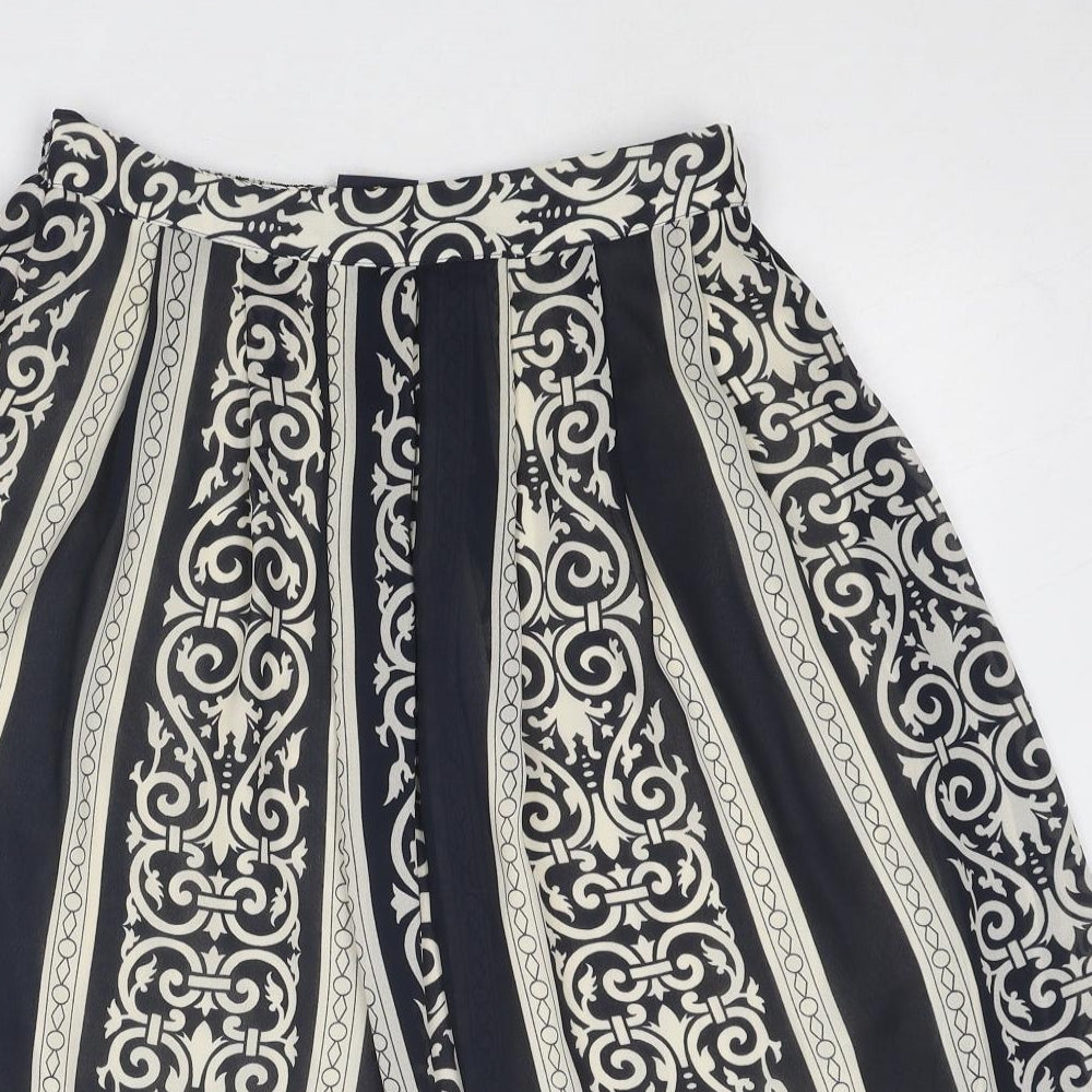 Your Sixth Sense Womens Blue Geometric Polyester Swing Skirt Size 16