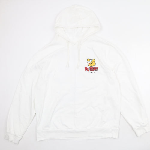 Justice League Womens White Cotton Pullover Sweatshirt Size 16 Pullover - Pudsey Justice League Size 16-18
