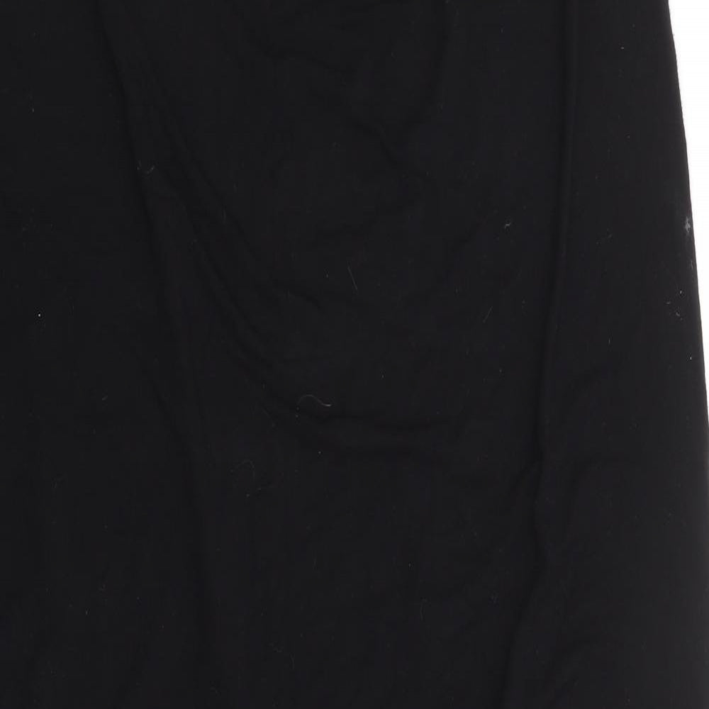 Long Tall Sally Womens Black Viscose A-Line Skirt Size 22
