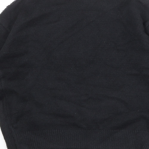 Marks and Spencer Womens Black Round Neck Polyester Pullover Jumper Size XS