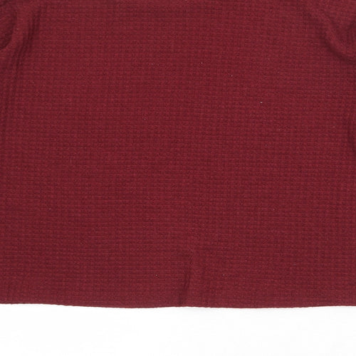 FOREVER 21 Womens Red Round Neck Polyester Pullover Jumper Size S