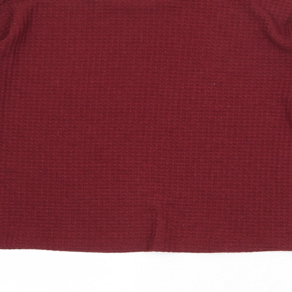 FOREVER 21 Womens Red Round Neck Polyester Pullover Jumper Size S